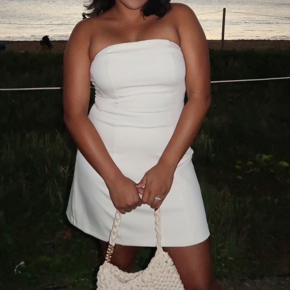 Target Strapless White Mini Dress